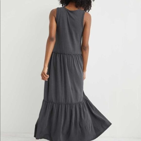 Aerie Raw Edge Ruffle Sleeveless Tier Dress - Picture 2 of 8